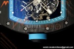 Richard Mille - RM055 Yas Marina Circuit White NTPT/RU Blue Rehaut Skeleton KVF RMUL2