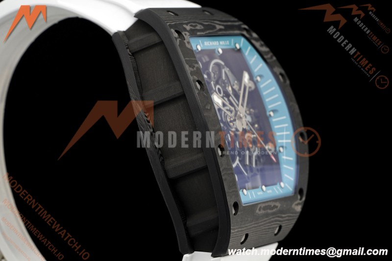 Richard Mille - RM055 Yas Marina Circuit White NTPT/RU Blue Rehaut Skeleton KVF RMUL2