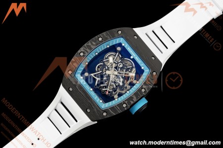 Richard Mille - RM055 Yas Marina Circuit White NTPT/RU Blue Rehaut Skeleton KVF RMUL2