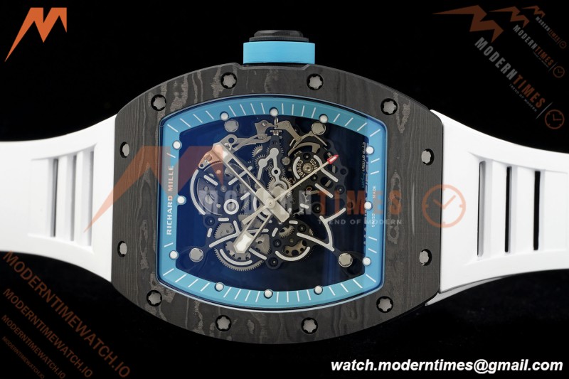 Richard Mille - RM055 Yas Marina Circuit White NTPT/RU Blue Rehaut Skeleton KVF RMUL2