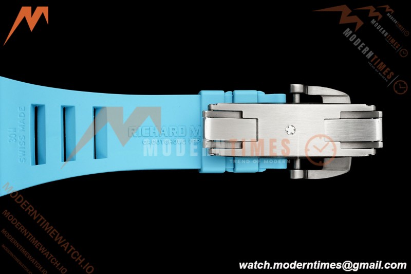 Richard Mille - RM055 Bubba Watson Black NTPT/RU Blu/Blu Rehaut Skeleton KVF RMUL2 | 리차드 밀 - RM055 버바 왓슨 블랙 NTPT/RU 블루/블루 르호 스켈레톤 KVF RMUL2