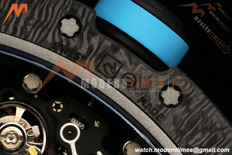 Richard Mille - RM055 Bubba Watson Black NTPT/RU Blu/Blu Rehaut Skeleton KVF RMUL2 | 리차드 밀 - RM055 버바 왓슨 블랙 NTPT/RU 블루/블루 르호 스켈레톤 KVF RMUL2