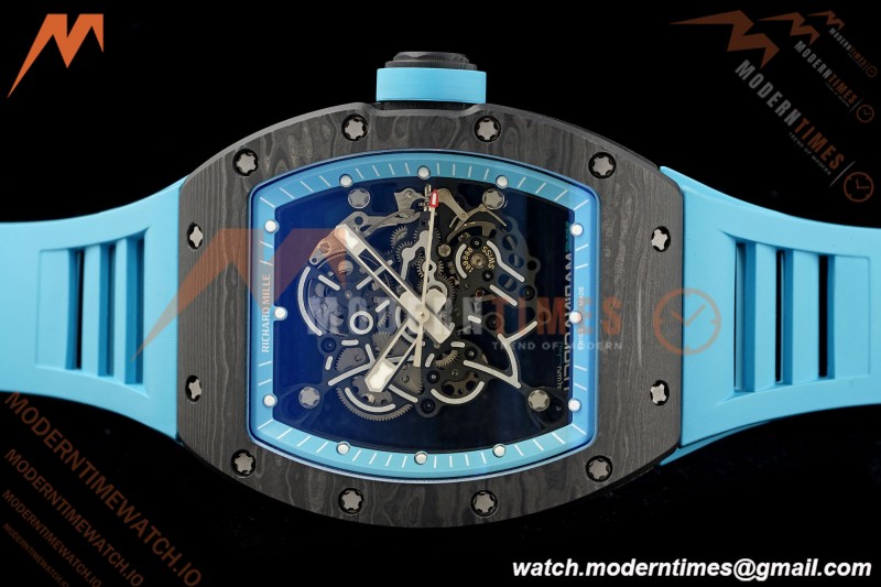 Richard Mille - RM055 Bubba Watson Black NTPT/RU Blu/Blu Rehaut Skeleton KVF RMUL2 | 리차드 밀 - RM055 버바 왓슨 블랙 NTPT/RU 블루/블루 르호 스켈레톤 KVF RMUL2