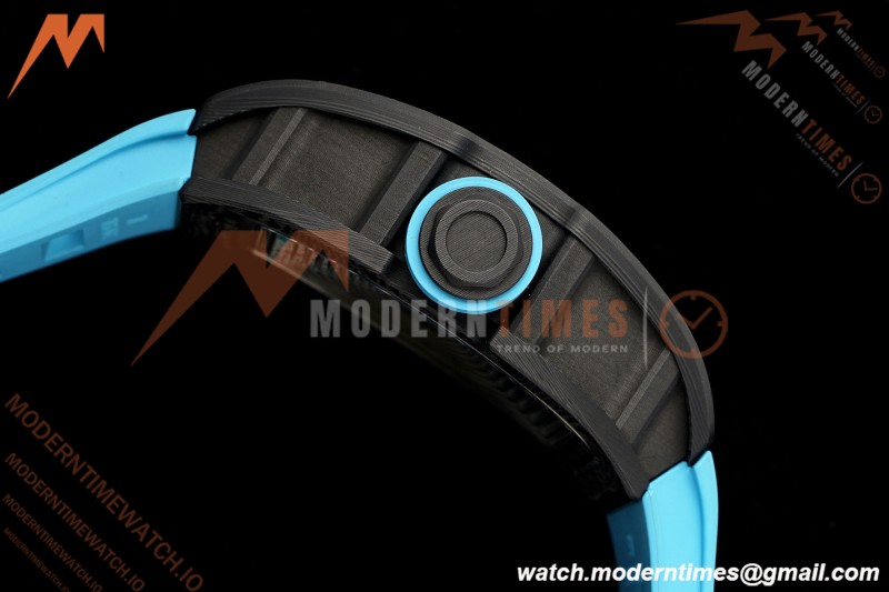 Richard Mille - RM055 Bubba Watson Black NTPT/RU Blu/Blu Rehaut Skeleton KVF RMUL2 | 리차드 밀 - RM055 버바 왓슨 블랙 NTPT/RU 블루/블루 르호 스켈레톤 KVF RMUL2