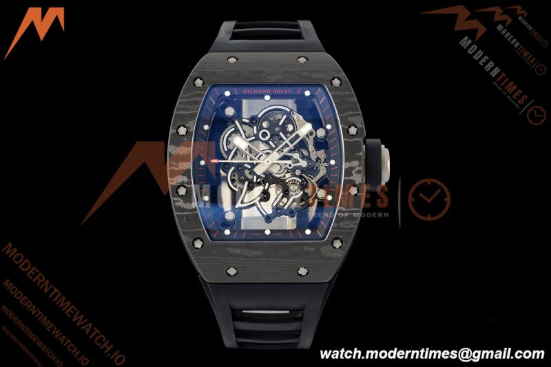 Richard Mille - RM055 Bubba Watson Black NTPT/RU Blk/Red/Blk Rehaut Skeleton KVF RMUL2