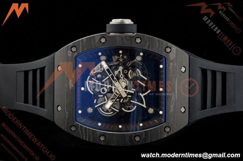 Richard Mille - RM055 Bubba Watson Black NTPT/RU Blk/Red/Blk Rehaut Skeleton KVF RMUL2