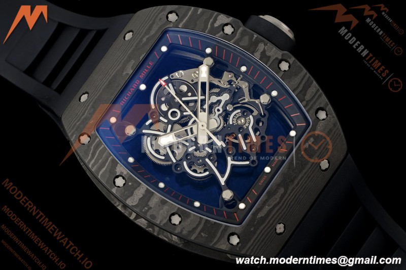 Richard Mille - RM055 Bubba Watson Black NTPT/RU Blk/Red/Blk Rehaut Skeleton KVF RMUL2