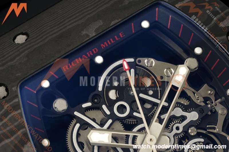 Richard Mille - RM055 Bubba Watson Black NTPT/RU Blk/Red/Blk Rehaut Skeleton KVF RMUL2