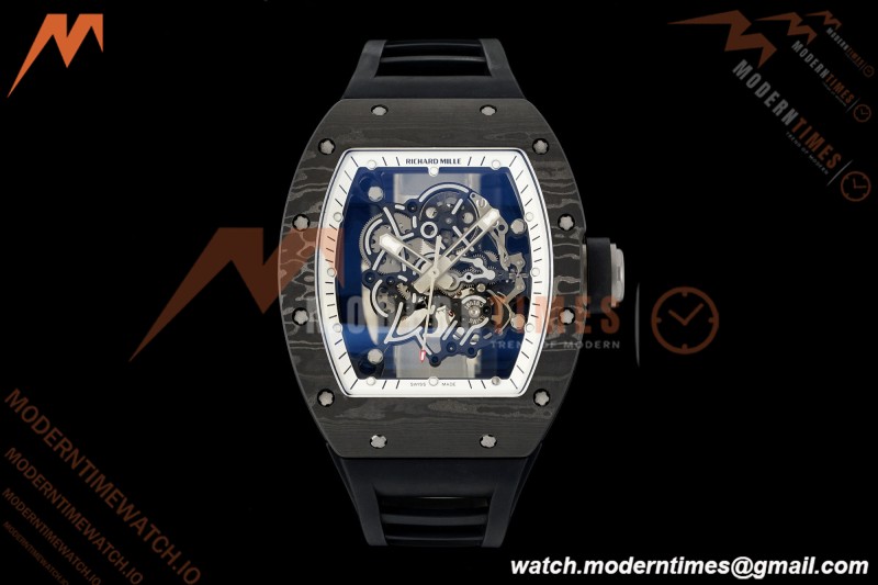 Richard Mille - RM055 Bubba Watson Black NTPT/RU Blk/Blk/Wht Rehaut Skeleton KVF RMUL2 | 리차드 밀 - RM055 버바 왓슨 블랙 NTPT/RU 블랙/블랙/화이트 르호 스켈레톤 KVF RMUL2