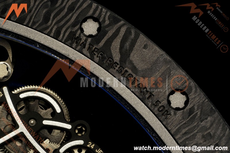 Richard Mille - RM055 Bubba Watson Black NTPT/RU Blk/Blk/Wht Rehaut Skeleton KVF RMUL2 | 리차드 밀 - RM055 버바 왓슨 블랙 NTPT/RU 블랙/블랙/화이트 르호 스켈레톤 KVF RMUL2