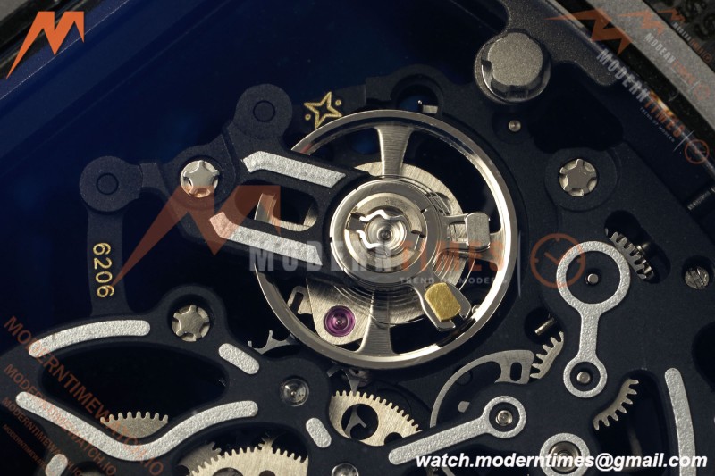 Richard Mille - RM055 Bubba Watson Black NTPT/RU Blk/Blk/Wht Rehaut Skeleton KVF RMUL2 | 리차드 밀 - RM055 버바 왓슨 블랙 NTPT/RU 블랙/블랙/화이트 르호 스켈레톤 KVF RMUL2