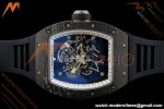 Richard Mille - RM055 Bubba Watson Black NTPT/RU Blk/Blk/Wht Rehaut Skeleton KVF RMUL2 | 리차드 밀 - RM055 버바 왓슨 블랙 NTPT/RU 블랙/블랙/화이트 르호 스켈레톤 KVF RMUL2