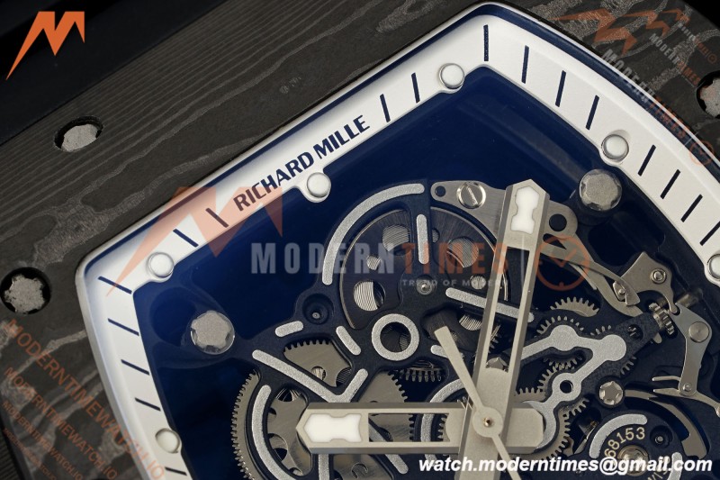 Richard Mille - RM055 Bubba Watson Black NTPT/RU Blk/Blk/Wht Rehaut Skeleton KVF RMUL2 | 리차드 밀 - RM055 버바 왓슨 블랙 NTPT/RU 블랙/블랙/화이트 르호 스켈레톤 KVF RMUL2