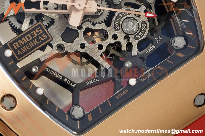 Richard Mille - RM035 Rafael Nadal Americas Limited CER/VRU RG/Red/Blk Skeleton KVF RMUL1