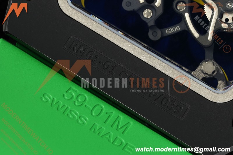 Richard Mille - RM061 Yohan Blake Black Ceramic Grn/Yelw Skeleton APSF RMUL2