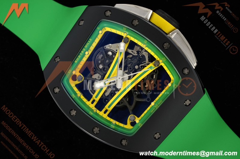 Richard Mille - RM061 Yohan Blake Black Ceramic Grn/Yelw Skeleton APSF RMUL2
