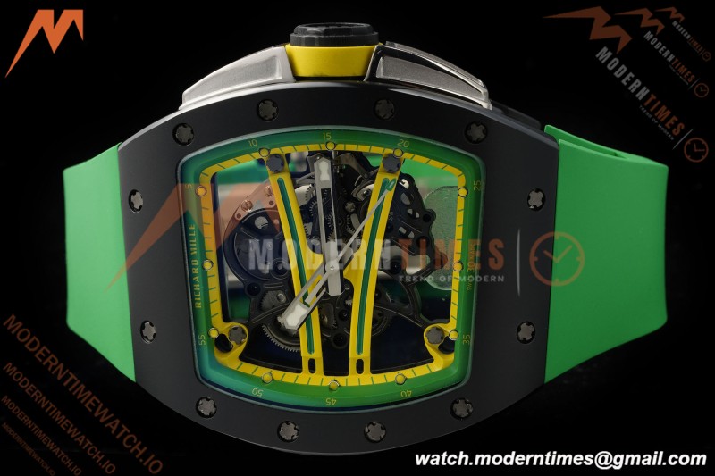 Richard Mille - RM061 Yohan Blake Black Ceramic Grn/Yelw Skeleton APSF RMUL2
