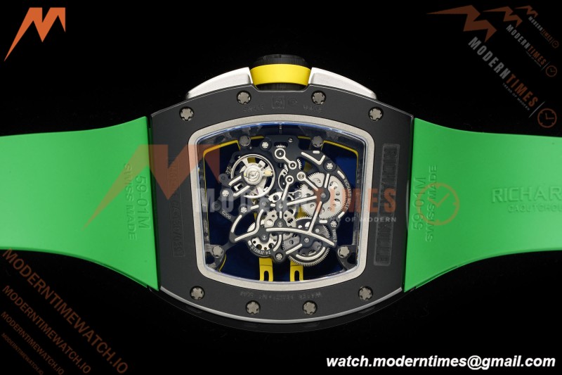 Richard Mille - RM061 Yohan Blake Black Ceramic Grn/Yelw Skeleton APSF RMUL2