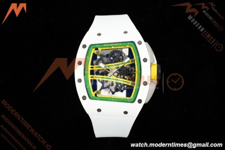 Richard Mille - RM061 Yohan Blake White Ceramic Wht/Grn/Yelw Skeleton APSF RMUL2