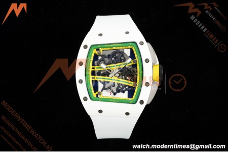 Richard Mille - RM061 Yohan Blake White Ceramic Wht/Grn/Yelw Skeleton APSF RMUL2