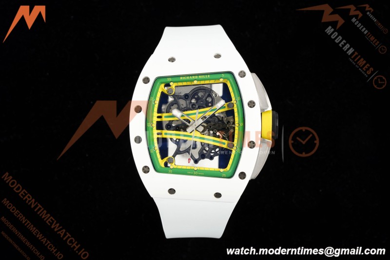 Richard Mille - RM061 Yohan Blake White Ceramic Wht/Grn/Yelw Skeleton APSF RMUL2