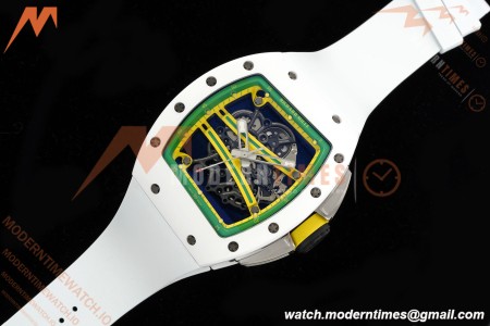 Richard Mille - RM061 Yohan Blake White Ceramic Wht/Grn/Yelw Skeleton APSF RMUL2