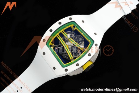 Richard Mille - RM061 Yohan Blake White Ceramic Wht/Grn/Yelw Skeleton APSF RMUL2