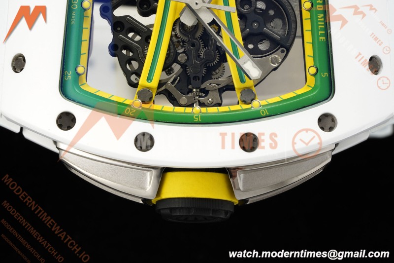 Richard Mille - RM061 Yohan Blake White Ceramic Wht/Grn/Yelw Skeleton APSF RMUL2