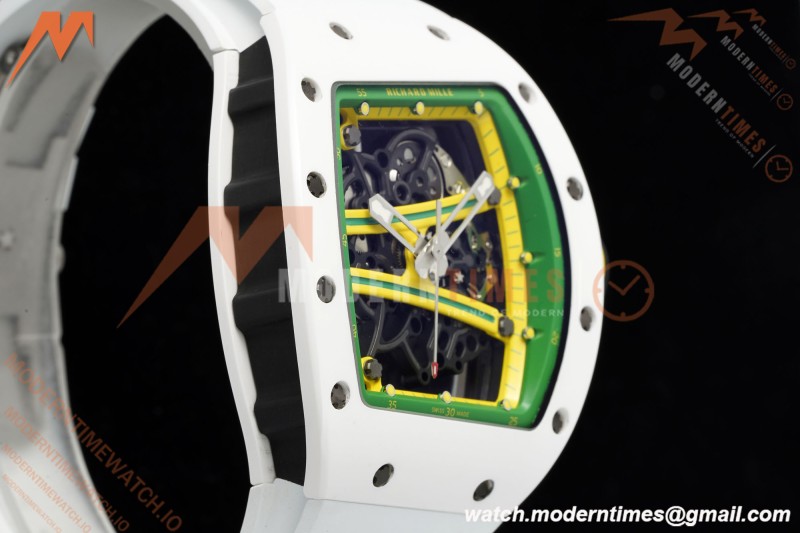 Richard Mille - RM061 Yohan Blake White Ceramic Wht/Grn/Yelw Skeleton APSF RMUL2