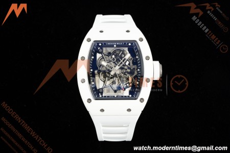 Richard Mille - RM055 Bubba Watson White CER/RU Wht/Blk Rehaut Skeleton APSF V2 RMUL2