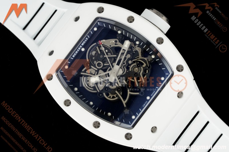 Richard Mille - RM055 Bubba Watson White CER/RU Wht/Blk Rehaut Skeleton APSF V2 RMUL2