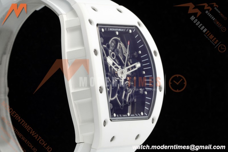 Richard Mille - RM055 Bubba Watson White CER/RU Wht/Blk Rehaut Skeleton APSF V2 RMUL2