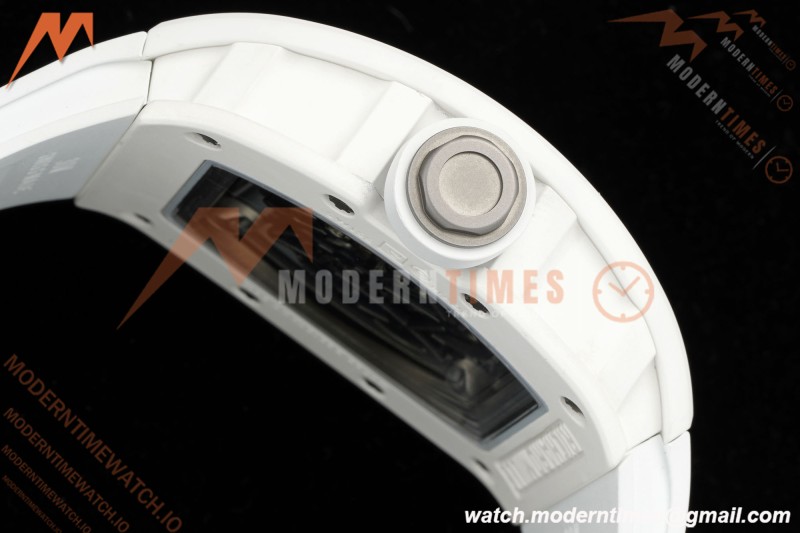 Richard Mille - RM055 Bubba Watson White CER/RU Wht/Blk Rehaut Skeleton APSF V2 RMUL2