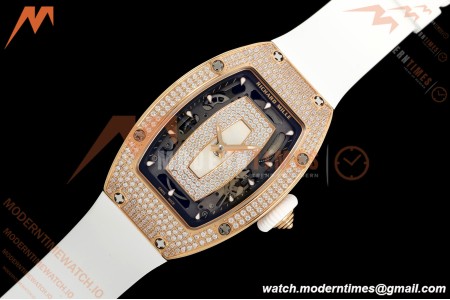 Richard Mille - RM07-01 Rose Gold Snow Set Diamond Wht/RU White Mop ZF Asian CRMA2