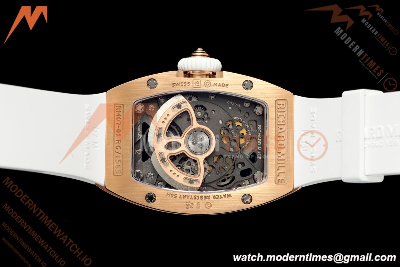 Richard Mille - RM07-01 Rose Gold Snow Set Diamond Wht/RU White Mop ZF Asian CRMA2