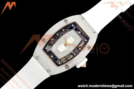 Richard Mille - RM07-01 Snow Set Diamond Crested Wht/RU White Mop ZF Asian CRMA2