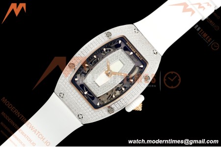 Richard Mille - RM07-01 Snow Set Diamond Crested Wht/RU White Mop ZF Asian CRMA2