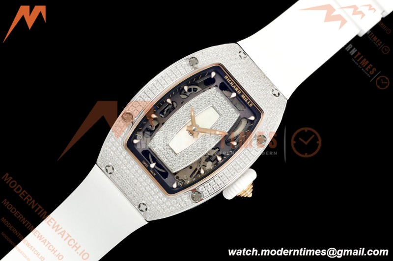 Richard Mille - RM07-01 Snow Set Diamond Crested Wht/RU White Mop ZF Asian CRMA2