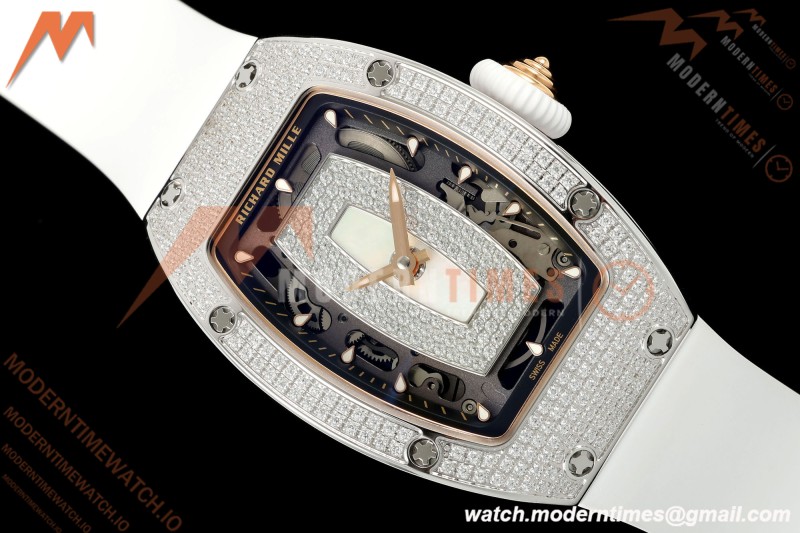Richard Mille - RM07-01 Snow Set Diamond Crested Wht/RU White Mop ZF Asian CRMA2