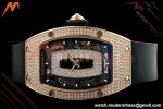 Richard Mille - RM07-01 Rose Gold Snow Set Diamond Blk/RU Black Onyx ZF Asian CRMA2