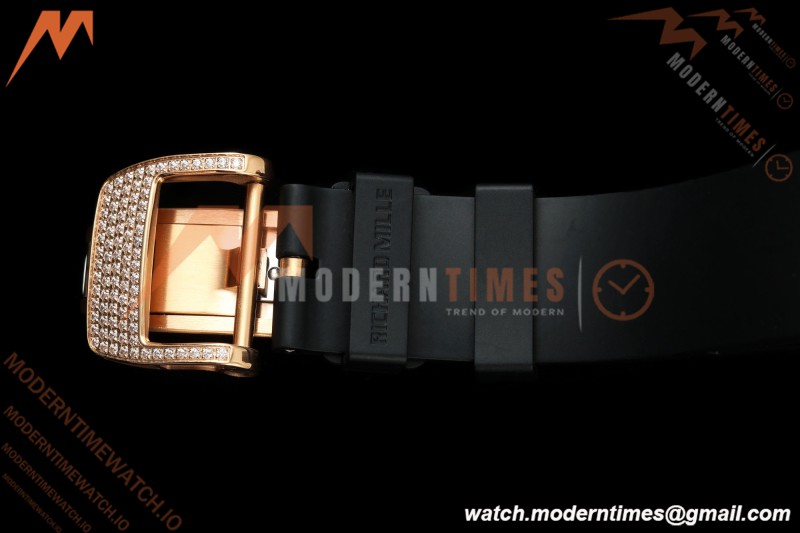 Richard Mille - RM07-01 Rose Gold Snow Set Diamond Blk/RU Red Lips ZF Asian CRMA2