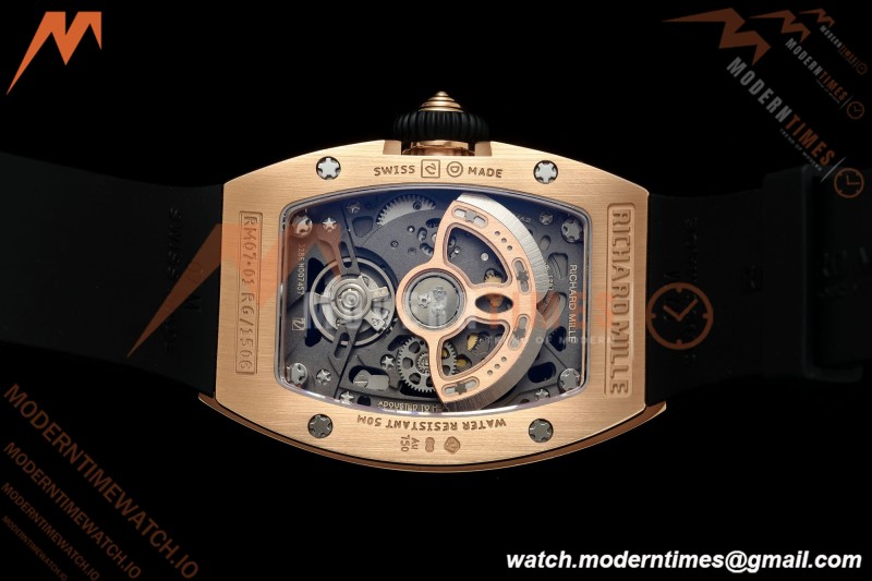 Richard Mille - RM07-01 Rose Gold Snow Set Diamond Blk/RU Red Lips ZF Asian CRMA2
