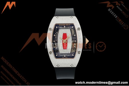 Richard Mille - RM07-01 Snow Set Diamond Crested Blk/RU Red Lips ZF Asian CRMA2