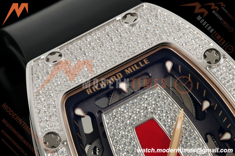 Richard Mille - RM07-01 Snow Set Diamond Crested Blk/RU Red Lips ZF Asian CRMA2