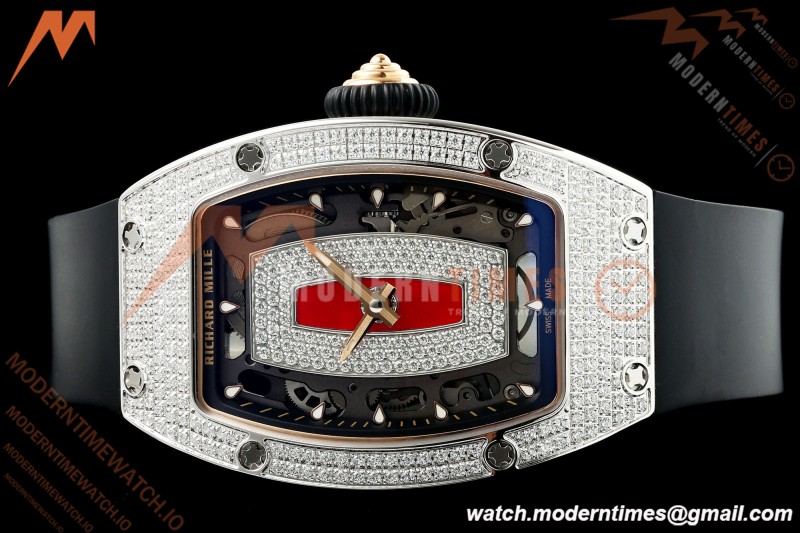 Richard Mille - RM07-01 Snow Set Diamond Crested Blk/RU Red Lips ZF Asian CRMA2