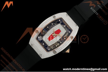 Richard Mille - RM07-01 Snow Set Diamond Crested Blk/RU Red Lips ZF Asian CRMA2