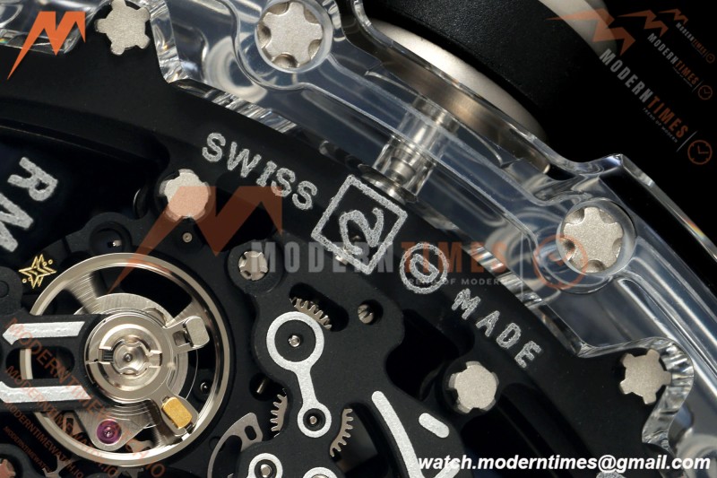 Richard Mille - RM055 AET Remould Transparent Crystal Black Strap Black Rehaut Skeleton SONIC RMUL2 | 리차드 밀 - RM055 AET 리몰드 투명 크리스털 블랙 스트랩 블랙 르호 스켈레톤 소닉 RMUL2