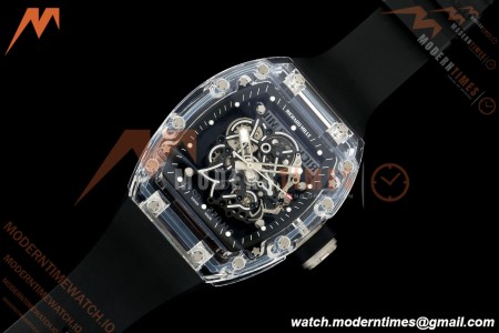 Richard Mille - RM055 AET Remould Transparent Crystal Black Strap Black Rehaut Skeleton SONIC RMUL2 | 리차드 밀 - RM055 AET 리몰드 투명 크리스털 블랙 스트랩 블랙 르호 스켈레톤 소닉 RMUL2