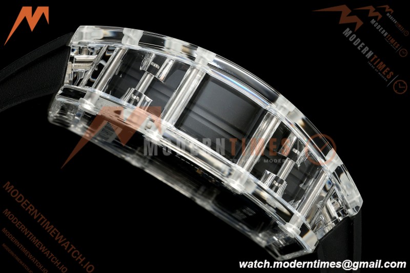 Richard Mille - RM055 AET Remould Transparent Crystal Black Strap Black Rehaut Skeleton SONIC RMUL2 | 리차드 밀 - RM055 AET 리몰드 투명 크리스털 블랙 스트랩 블랙 르호 스켈레톤 소닉 RMUL2