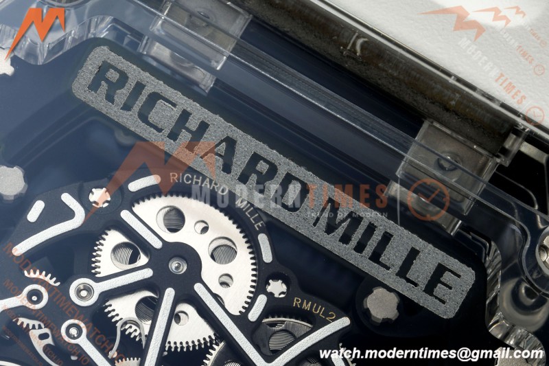 Richard Mille - RM055 AET Remould Transparent Crystal White Strap White Rehaut Skeleton SONIC RMUL2